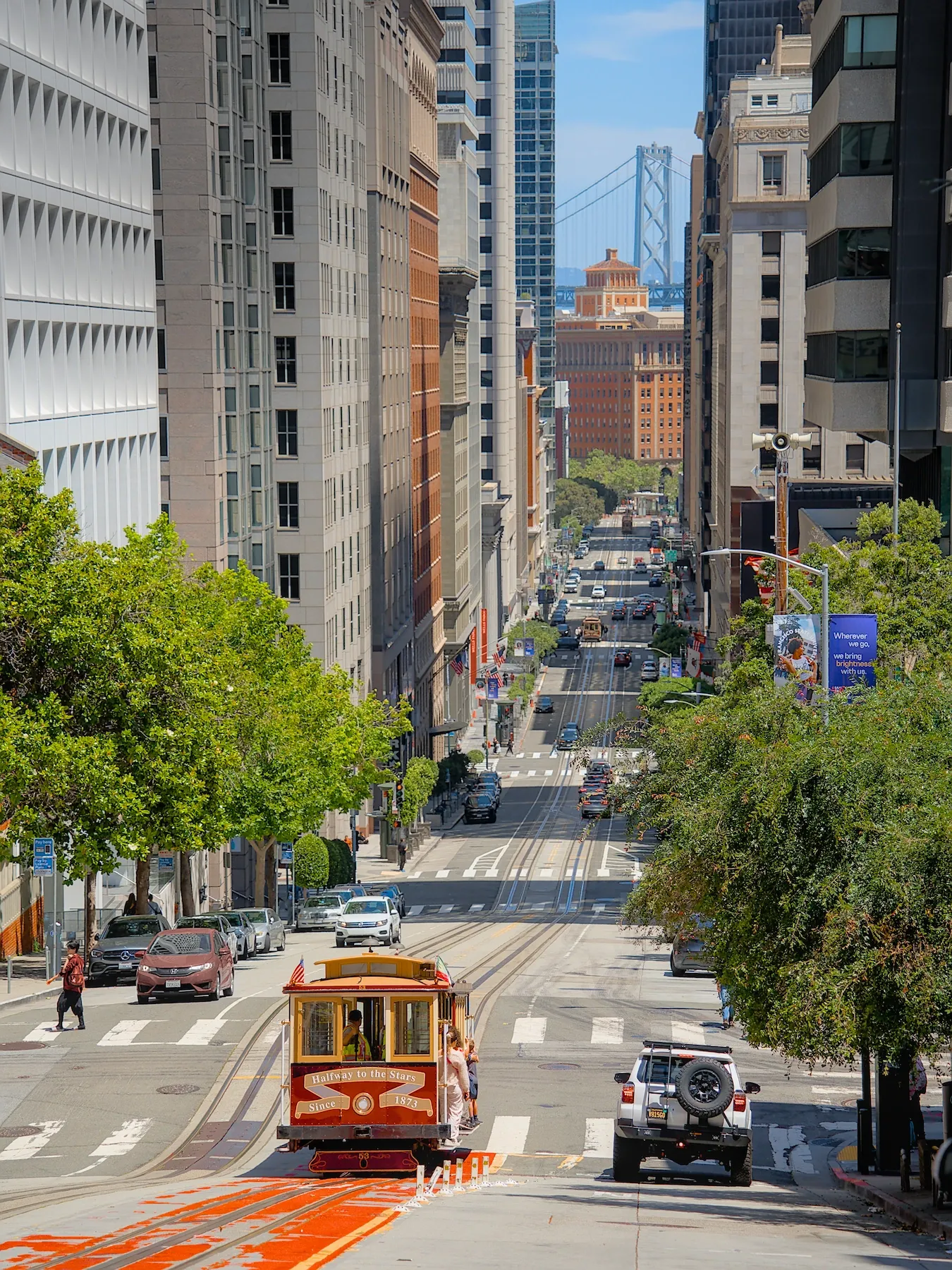 View on Bay Bridge from California Street