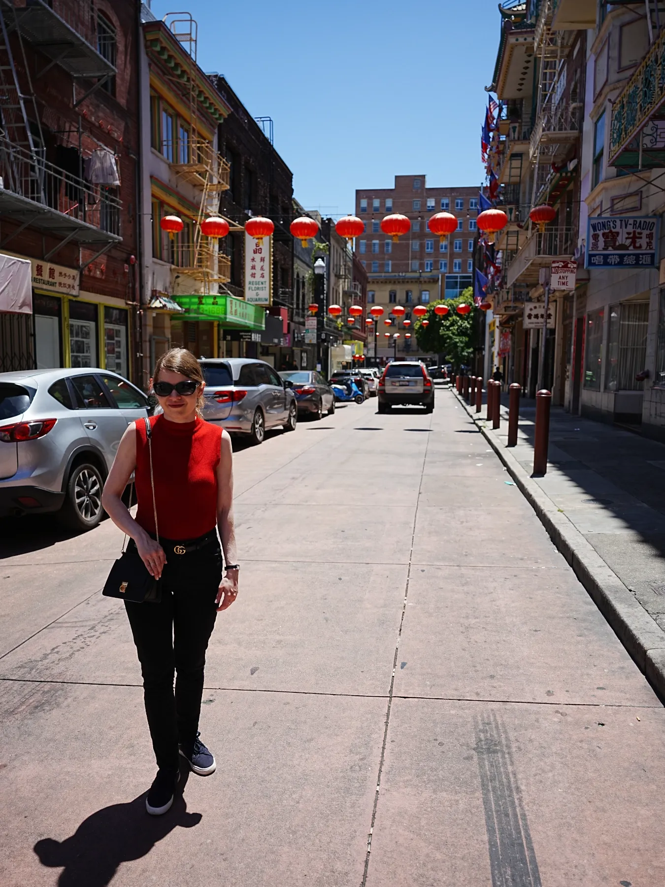 View on the street in Chinatown in San Francisco