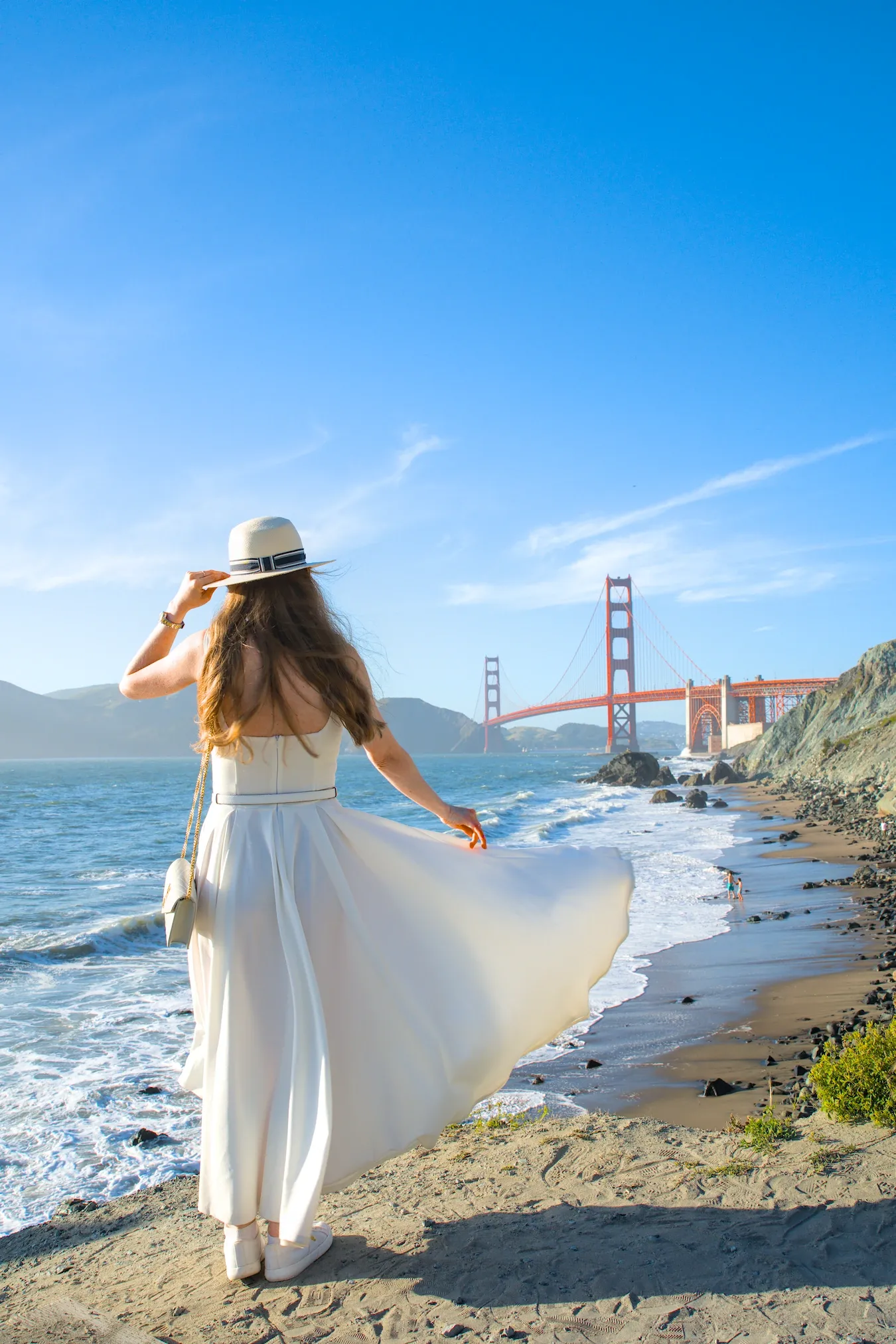 A view of Golden Gate Bridge from Marshall's beach